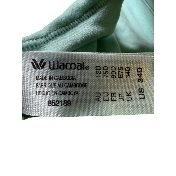 Wacoal How Perfect Wire Free T-Shirt Bra 852189 Light Blue 34D NWOT Soft Stretch - Picture 4 of 8